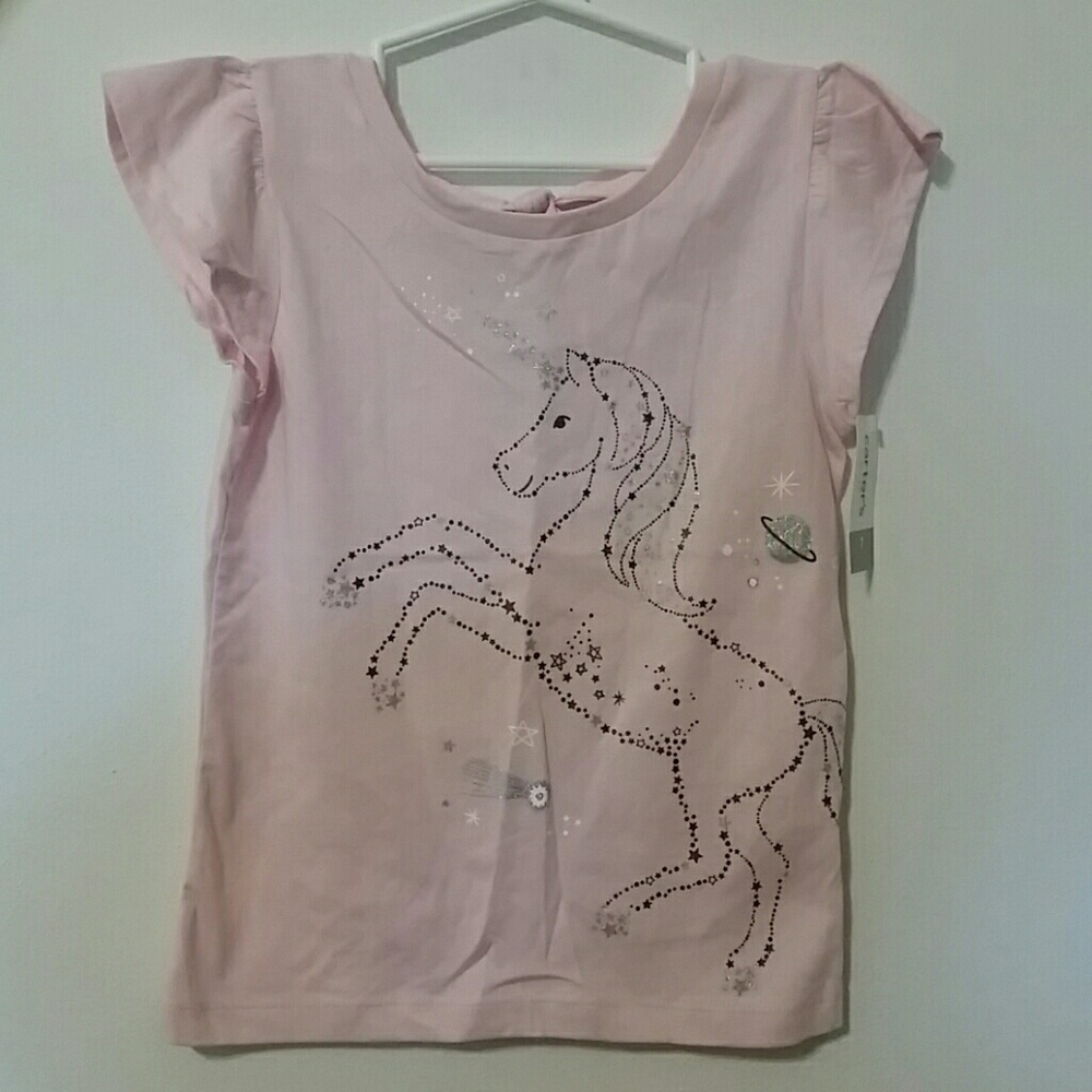 Carter's Unicorn Pink Size 7 Shirt.